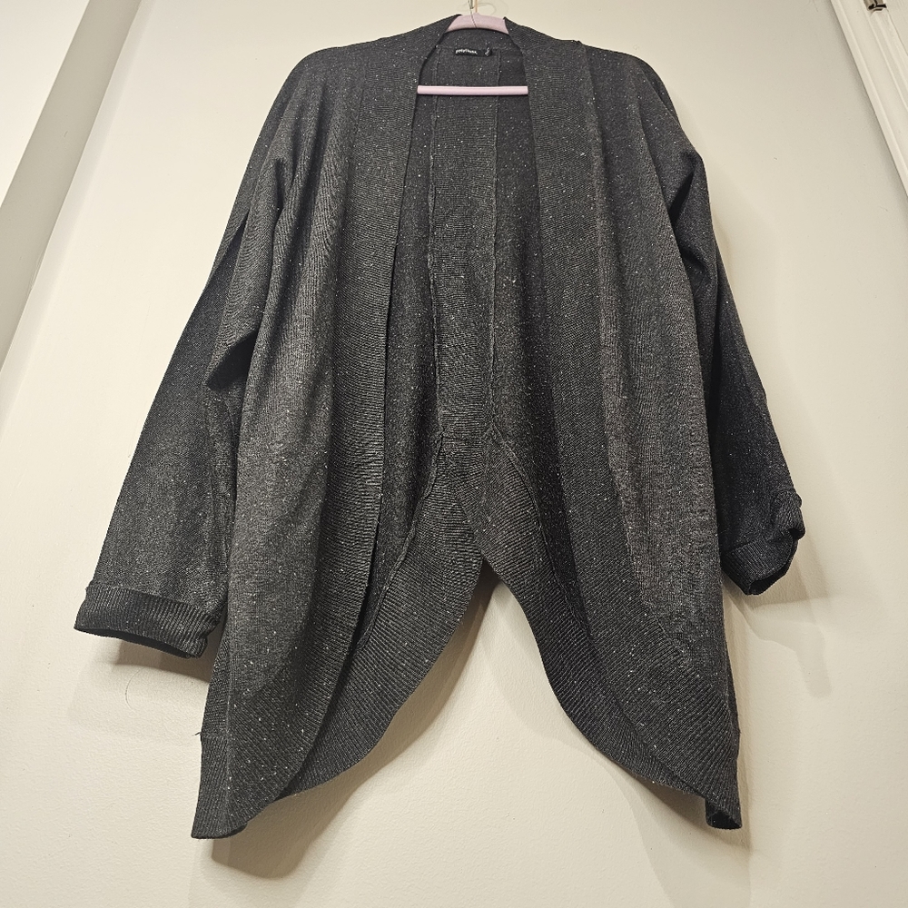 Solution Long Sleeve Open Front Black Cardigan Sw… - image 3